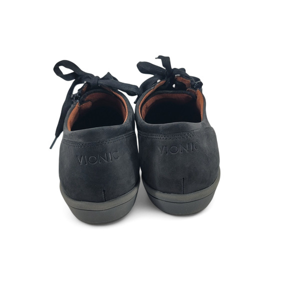 Vionic Abigail Black Nubuck Zip Sneakers‎ Size 10 Weatherproof Comfort Shoes - Picture 4 of 7